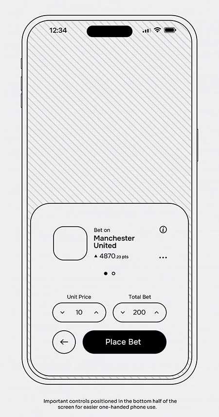 image of 7bet wireframe in a phone